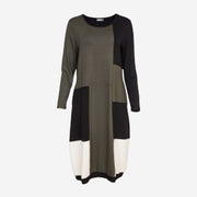 BLOCK COLOUR JERSEY DRESS