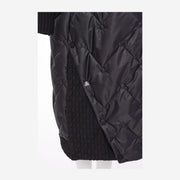 QUILTED COAT WITH KNIT CUFFS