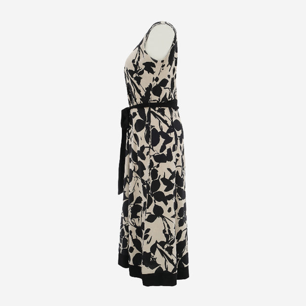 DOLCEZZA PRINTED DRESS BLACK/BEIGE 25148