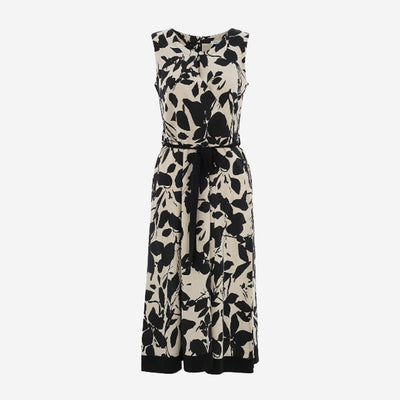 DOLCEZZA PRINTED DRESS BLACK/BEIGE 25148