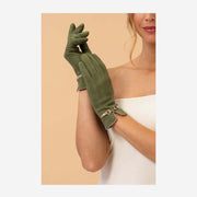 KYLIE FAUX SUEDE GLOVES - FOREST