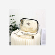 GLOSSY GOLD GENUINE LEATHER BAG