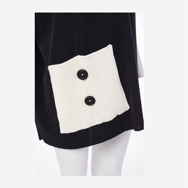 OVERSIZED KNIT WITH CONTRAST POCKET
