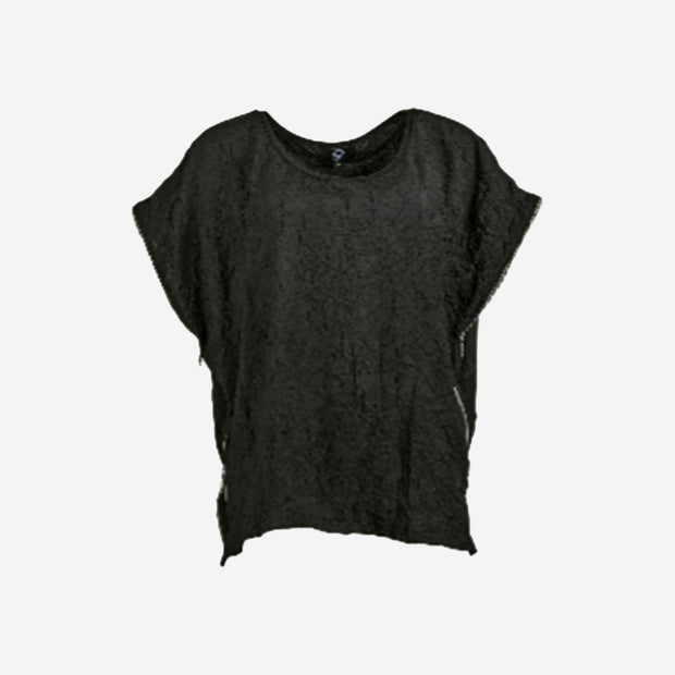 MY SOUL TOP 0133 CRINKLE IN BLACK