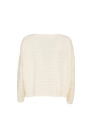 RIBBED KNIT TOP - CREAM