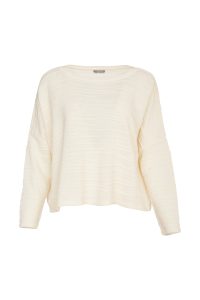 RIBBED KNIT TOP - CREAM