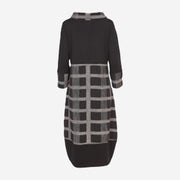 CHECK DRESS - BLACK/GREY