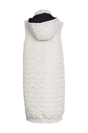 NAYA PADDED LONG GILET WITH POCKET/COLLAR NAW25209/779 CREAM/BLK
