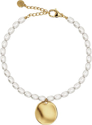 EDBLAD PEARL SIGNET BRACELET MULTI GOLD