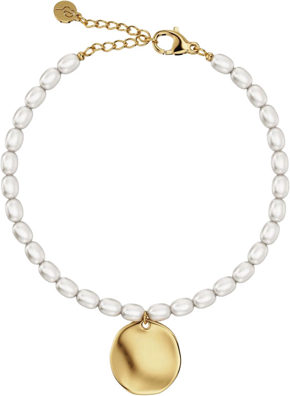 EDBLAD PEARL SIGNET BRACELET MULTI GOLD