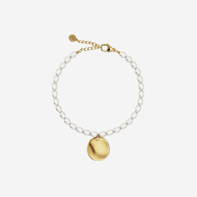 EDBLAD PEARL SIGNET BRACELET MULTI GOLD