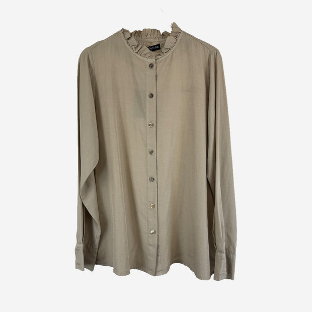 RUFFLED LYOCELL SHIRT