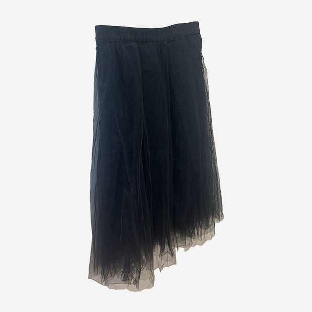 RUNDHOLZ AW24 SHEER LAYERING SKIRT BLACK