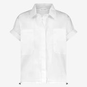 JANE LUSHKA WHITE RENATE POPLIN TOP SMC725255