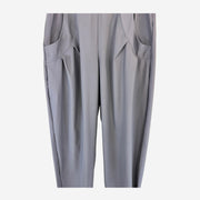 NAYA TRAVEL FABRIC TROUSERS WITH CUFF - 81/ANTHRACITE GREY NAS25101/81