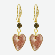 ROSIE FOX QUARTZ GOLD AGATE EARRINGS/ FJE776