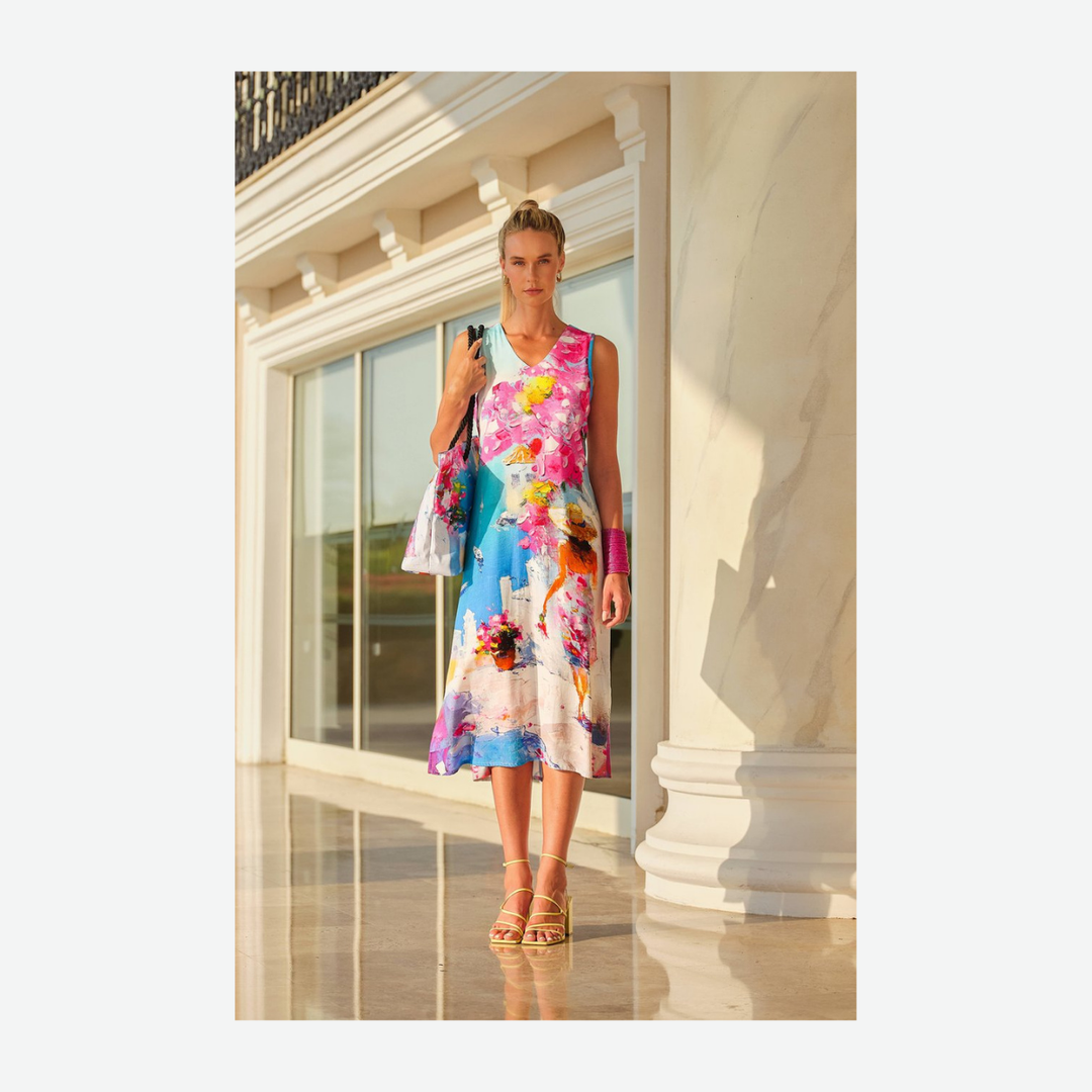 santorini midi dress DOLCEZZA SANTORINI MIDI DRESS 26605 – VoniBlu