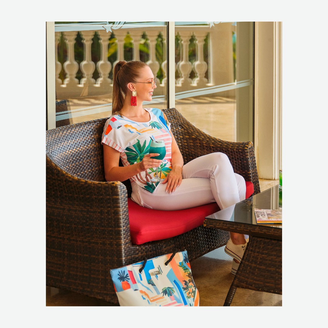 DOLCEZZA POTS ON THE STAIRS T SHIRT 26642 – VoniBlu