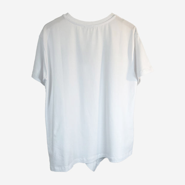 TOP WITH CUT AWAY HEM - WHITE