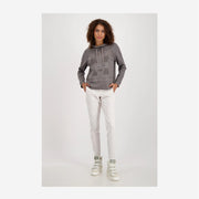 SWEATSHIRT WITH FRONTAL PRINT TAUPE