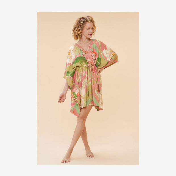 BEACH COVER UP - DELICATE TROPICAL CANDY