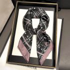ELEGANT BLACK/PINK SCARF WITH FLORAL ACCENTS