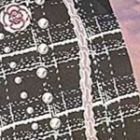 ELEGANT BLACK/PINK SCARF WITH FLORAL ACCENTS