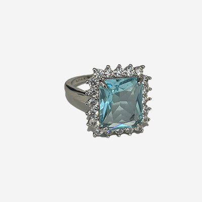 BLUE TOPAZ RADIANT COCKTAIL RING