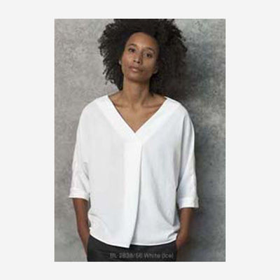 THREE QUARTER SLEEVE TOP IN WHITE