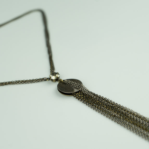 CHAINMAIL LONG DROP NECKLACE
