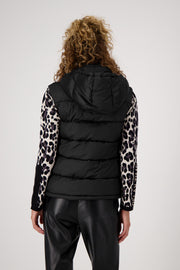 OUTDOOR QUILTED GILET WITH HOOD AND POCKETS