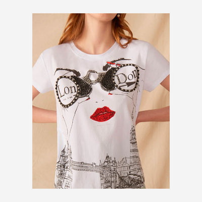 SHORT SLEEVED TOP WITH LONDON IMAGE