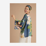 DELICATE TROPICS KIMONO JACKET - INDIGO