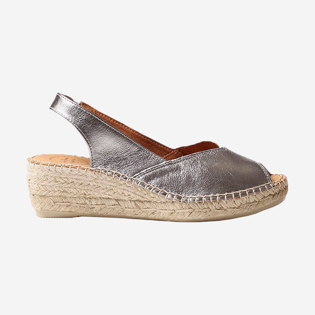 Espadrilles Toni Pons Calonge - Talon 7cm En Tissu Coton, Végan, Fabriqué En Espagne