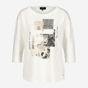 JERSEY SHIRT WITH 3/4 SLEEVES AND PRINT
