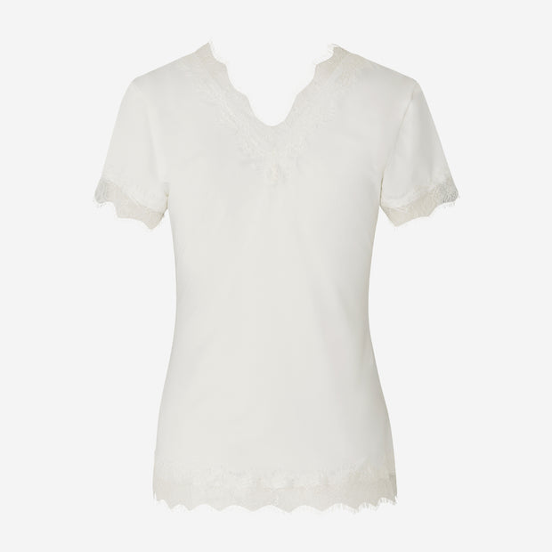 T-SHIRT WITH LACE TRIM