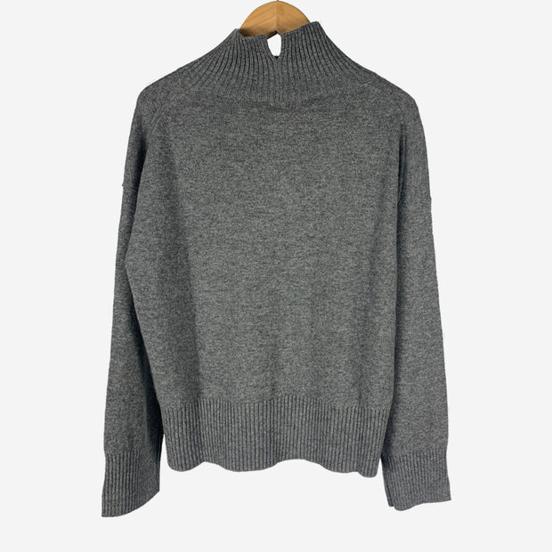 FARAH RELAXED FUNNEL NECK CHARCOAL