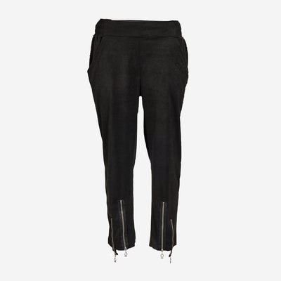 MY SOUL BLACK SUEDE TROUSERS 4028