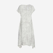 DIPPED HEM PRINT DRESS
