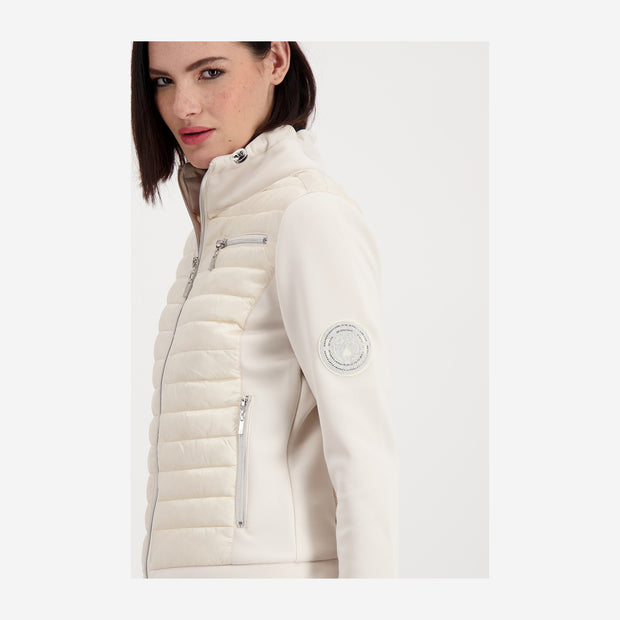 LIGHT QUILTED JACKET WITH NEOPRENE QUALITY AND PATCH