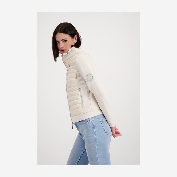 LIGHT QUILTED JACKET WITH NEOPRENE QUALITY AND PATCH