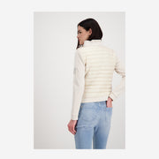 LIGHT QUILTED JACKET WITH NEOPRENE QUALITY AND PATCH