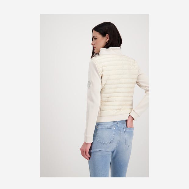 LIGHT QUILTED JACKET WITH NEOPRENE QUALITY AND PATCH