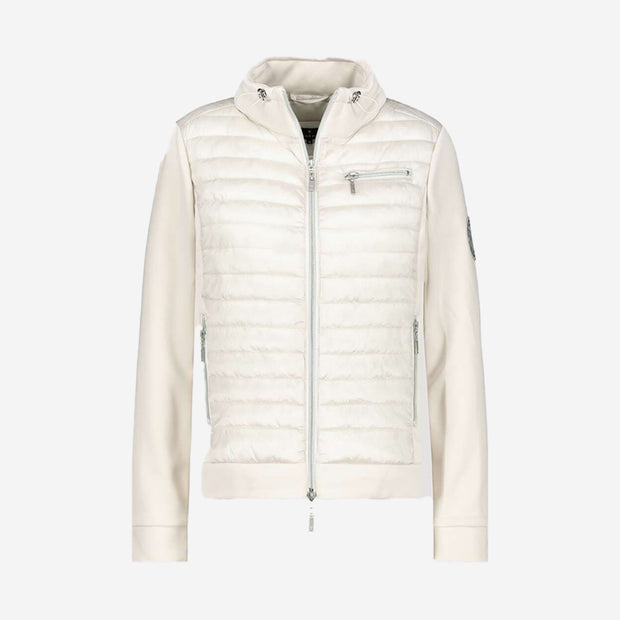 LIGHT QUILTED JACKET WITH NEOPRENE QUALITY AND PATCH