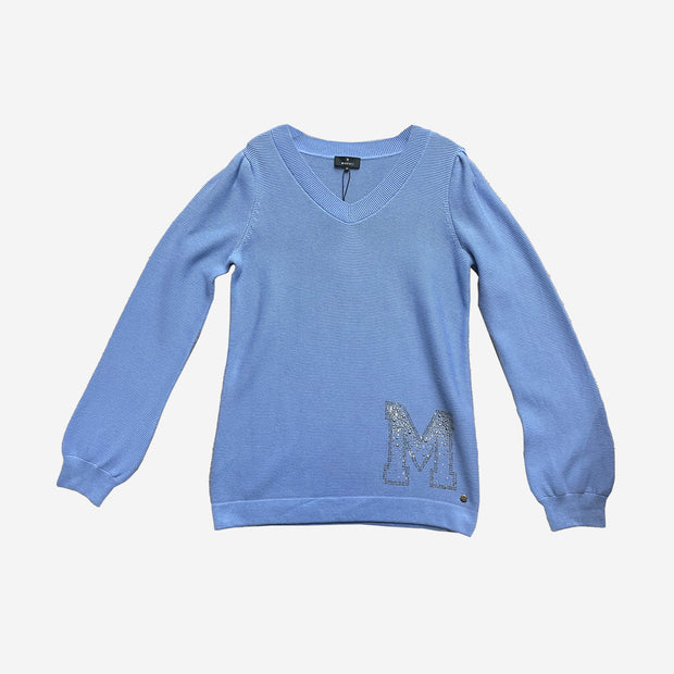 KNITTED V-NECK PULLOVER
