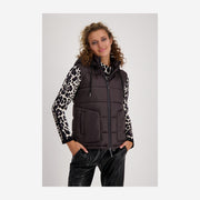 OUTDOOR QUILTED GILET WITH HOOD AND POCKETS