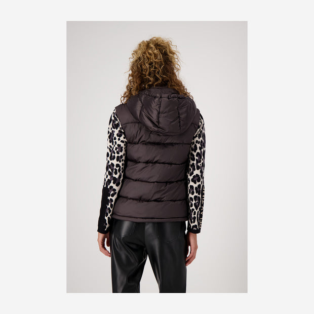 OUTDOOR QUILTED GILET WITH HOOD AND POCKETS